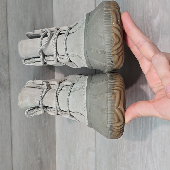 Sorel Taupe Out'N About Plus SoftAnkle Duck Rubber Leather Boots Shoes Sz 8.5 - Picture 5 of 13